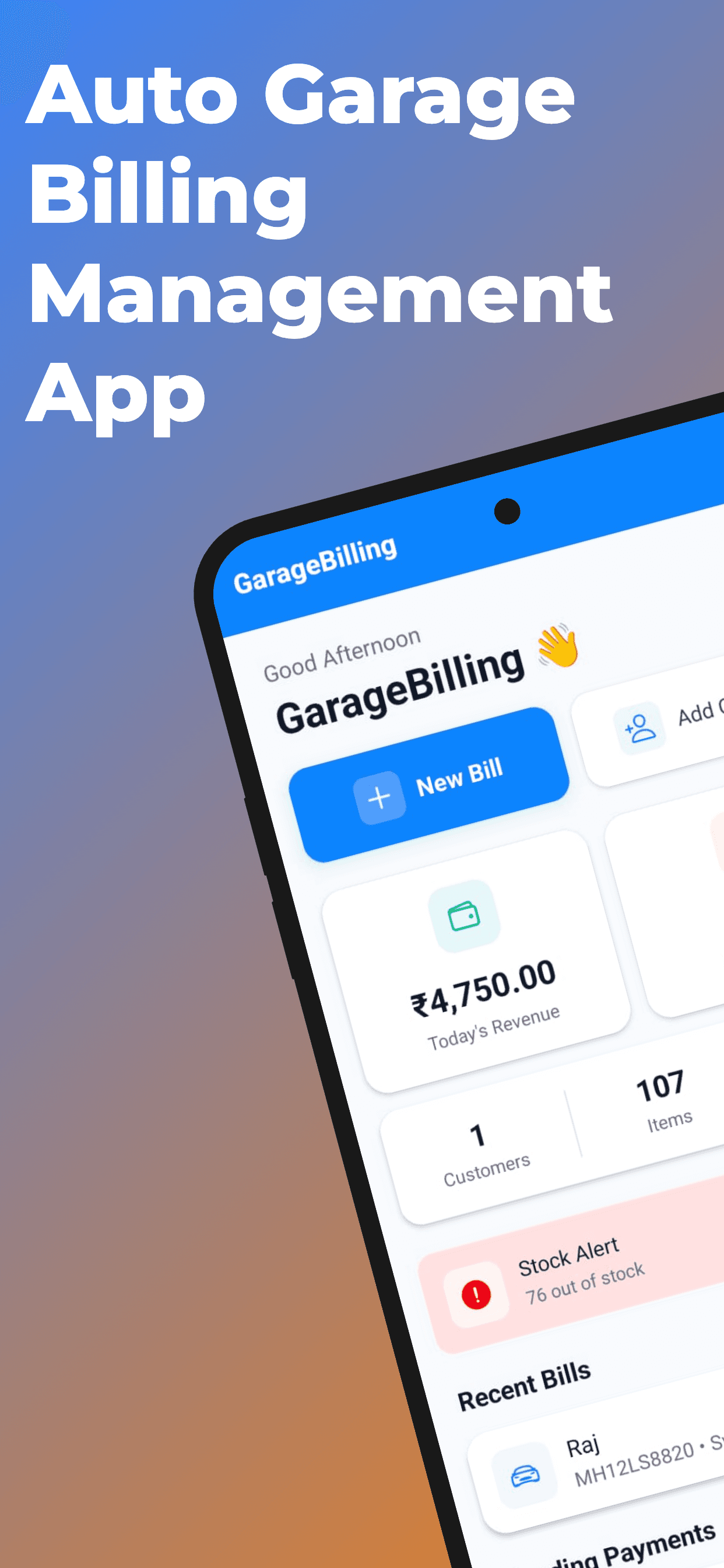 GarageBilling Dashboard